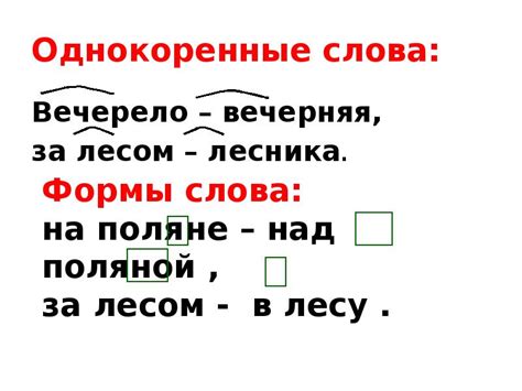 Однокоренные слова
