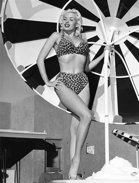 Jayne Mansfield in a leopard print bikini, 1956 [7000x9211] : r