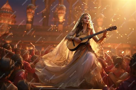 Premium AI Image | Illustrate the role of Islamic music and art in cu ...