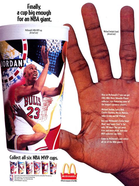 McDonalds NBA cups, with Michael Jordan | Michael jordan, Jordans