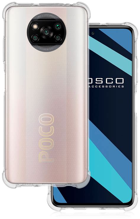 Противоударный силиконовый чехол ROSCO для Xiaomi Poco X3 NFC и Poco X3 ...