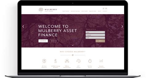 mulberry asset finance specialist web design  brand agency