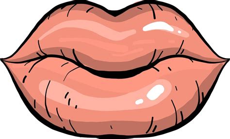 Juicy lips, illustration, vector on white background. 13722780 Vector ...