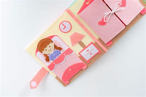Doll House Quiet Book, Felt Handmade