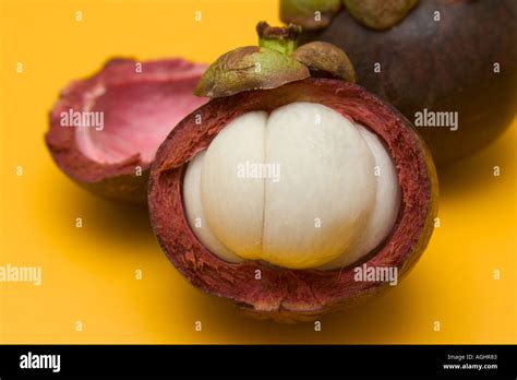 mangosteen exotic tropical fruit from malaysia Stock Photo - Alamy