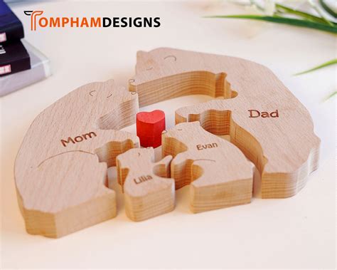 Wooden Bear Family Puzzle – Tom Pham Designs