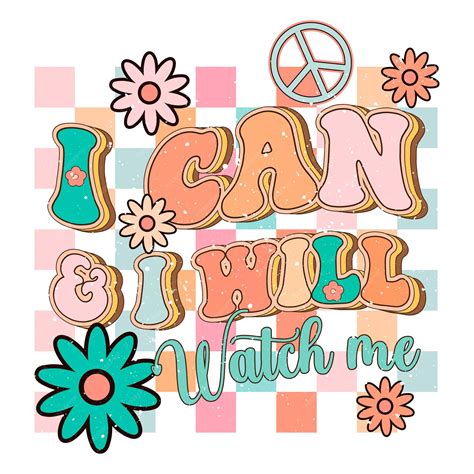 Premium Vector | A colorful poster that says i can i watch me.