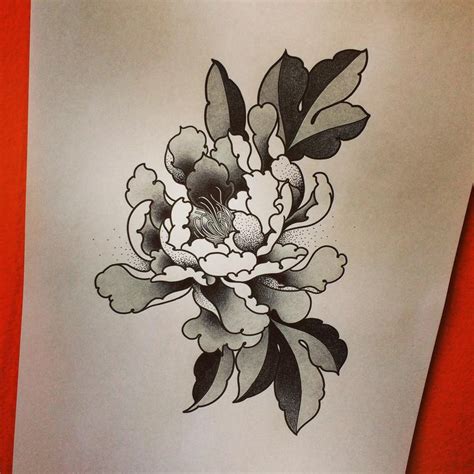 Beautiful Peonies Traditional Japanese Tattoo Design by Makiko Komamiya: TattooNOW