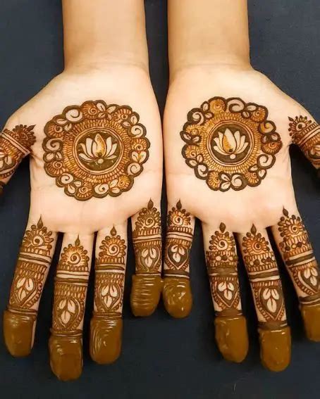 easy circle mehndi designs    master