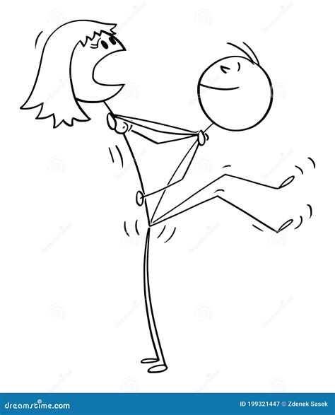 Vectorcartoon Illustratie Van Kama Sutra Sex Pose, Seksuele Positie Van