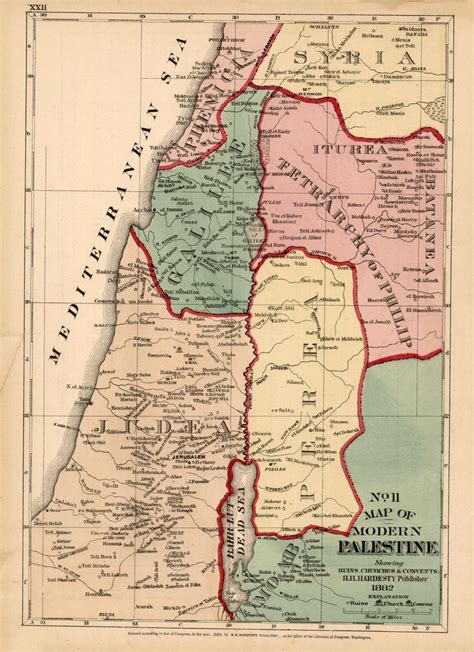 map  modern palestine  hh hardesty   art source
