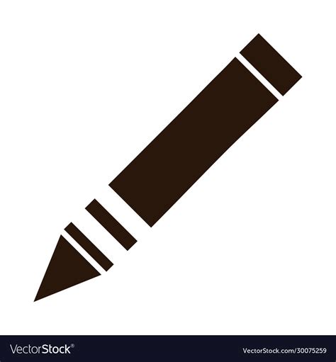 School education color crayon supply silhouette Vector Image
