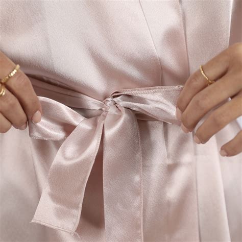 long sleeves silk satin robe smilefashionjo
