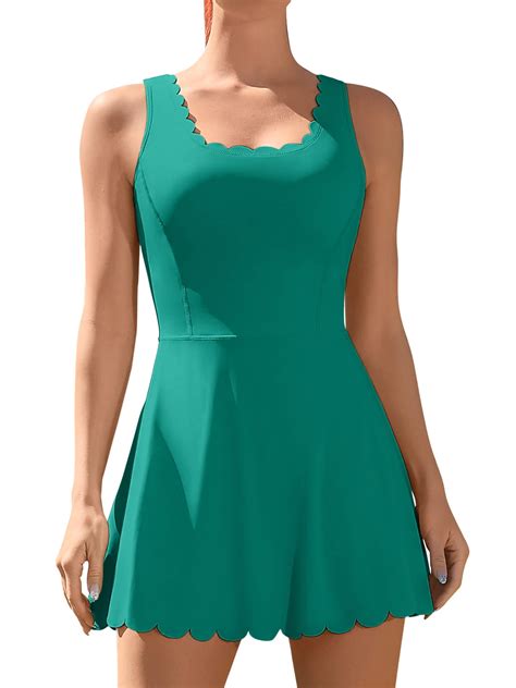 Women Tennis Dress Built-in Bra Workout Athletic Golf Dresses with