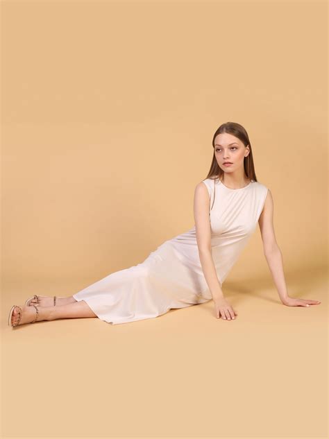 Nude Sleeveless Dress | Nude Slip Dress – Modora UK
