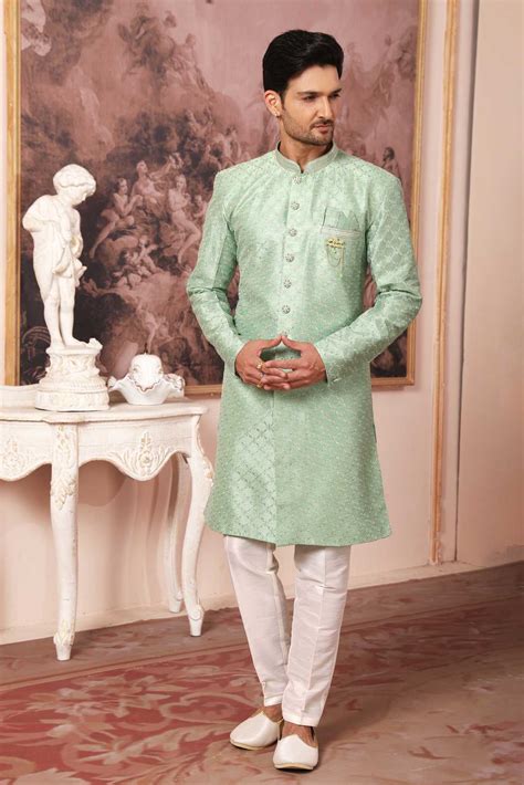 TRADITIONAL SEMI INDO WESTERN SHERWANI – Sudarshansarees