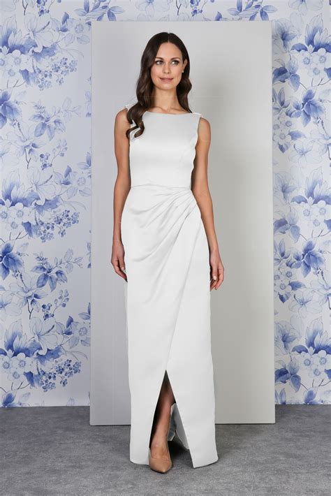 Low Cowl Back Satin Dress - Richard Designs