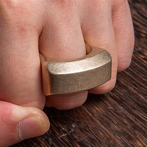 full brass stonewash knuckles weapon cakra edc gadgets