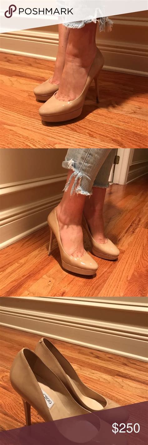 jimmy choo nude pumps leg lengthening heels