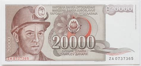 20,000 Dinara - Yugoslavia – Numista