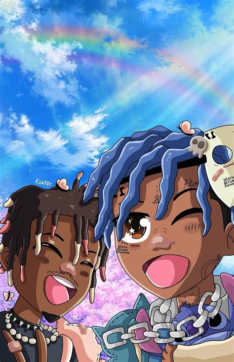 Download Juice Wrld Anime With Xxxtentacion Wallpaper | Wallpapers.com