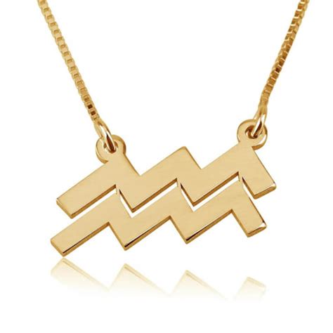 Aquarius Necklace Gold & Silver - Aquarius Zodiac Constellation Pendant