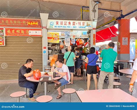 singapore hawker center retail food industry editorial image image