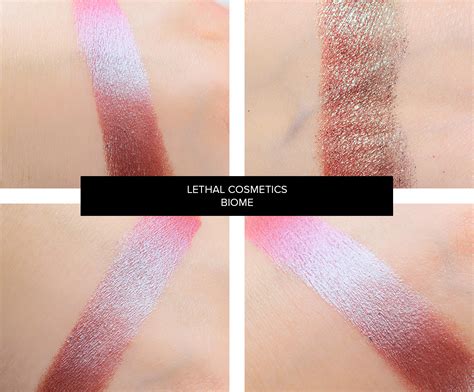 lethal cosmetics biome pressed multichrome shadow review swatches