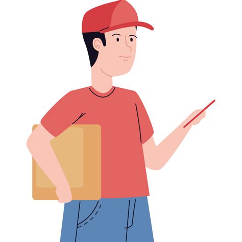 courier with box 24091834 PNG