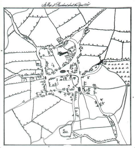 Map of Burslem c 1720