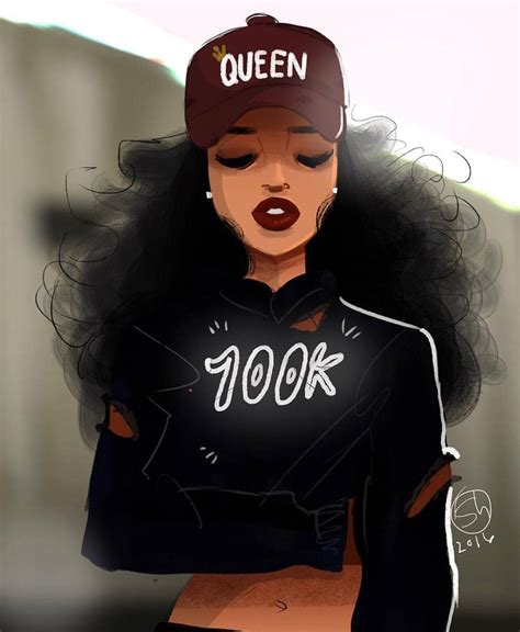 Download Cute Animated Black Girl Wallpaper | Wallpapers.com
