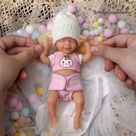 6'' Camille Handmade Soft Full Silicone Doll Miniature Baby Girl