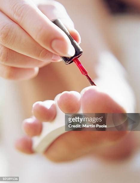 Red Painted Toenails Photos and Premium High Res Pictures - Getty Images