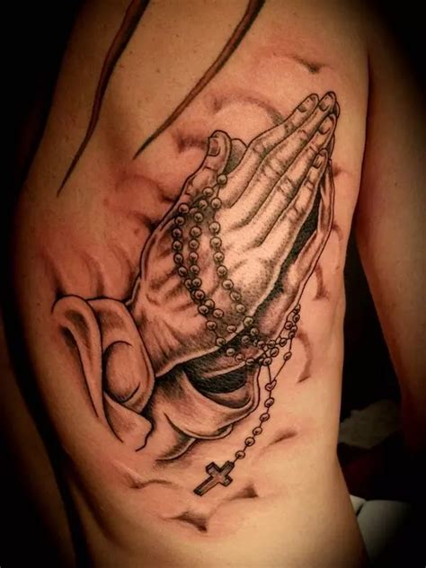 Jesus Christ Praying Hands Tattoo