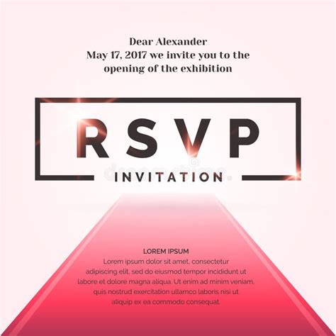 RSVP. Invitation Template for the Event. Stock Vector - Illustration of ...