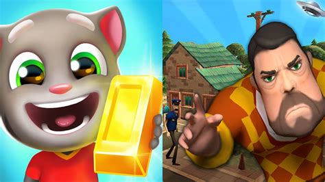 Dark Riddle vs Talking Tom Guld Run : Gameplay ( Android/IOS ) - YouTube