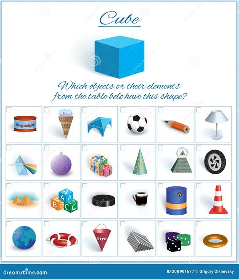 cube logical task volumetric geometrical figure  examples