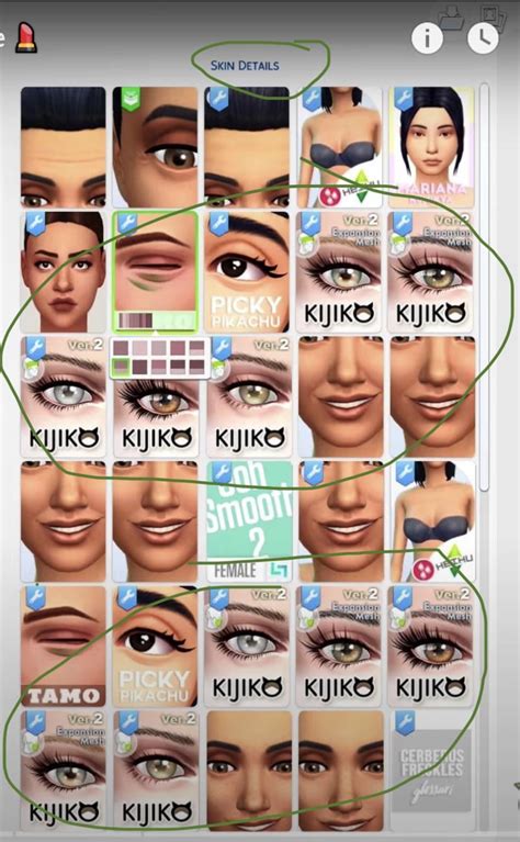 Does anyone know why the Kijiko eyelashes in this video are in the skin details category instead ...