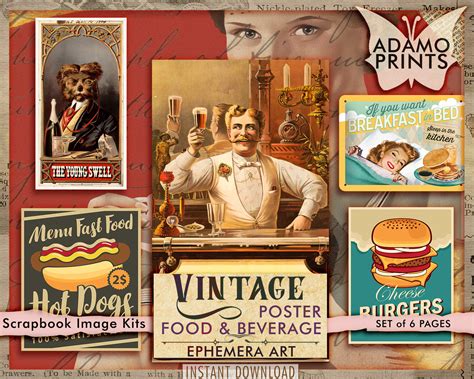 Vintage Poster Food & Beverage Vintage Images Digital | Etsy