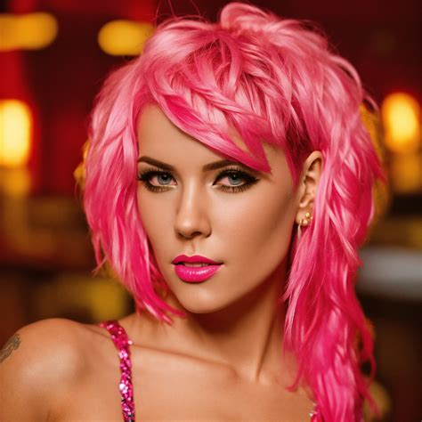Lexica - Hot Gold Full Body Alecia Beth Moore Hot Pink Hair, Hot Pink
