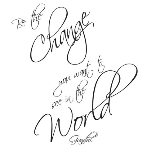 Be The Change Gandhi Quote Wall Sticker