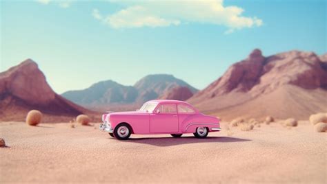 Premium AI Image | a toy pink car