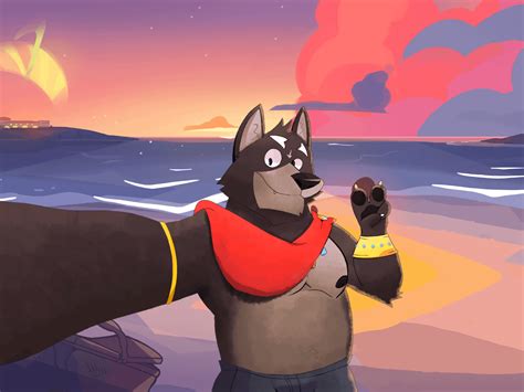 Amicus taking a selfie at the beach : r/FurryVisualNovels