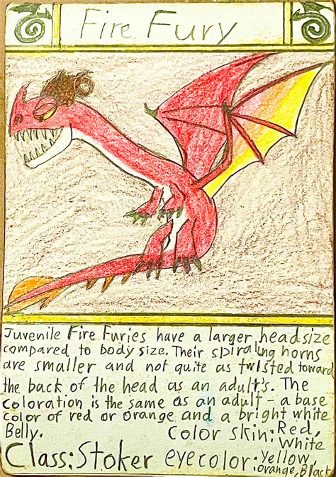 Dragon Cards #91 Fire Fury by Gustthank on DeviantArt