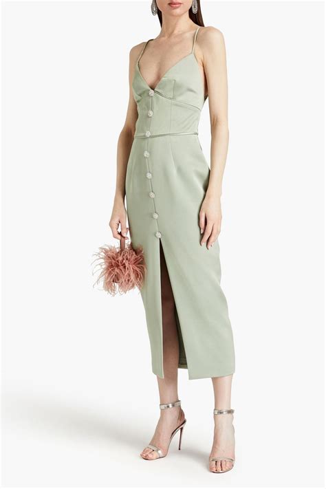 RASARIO Embellished satin midi dress | THE OUTNET