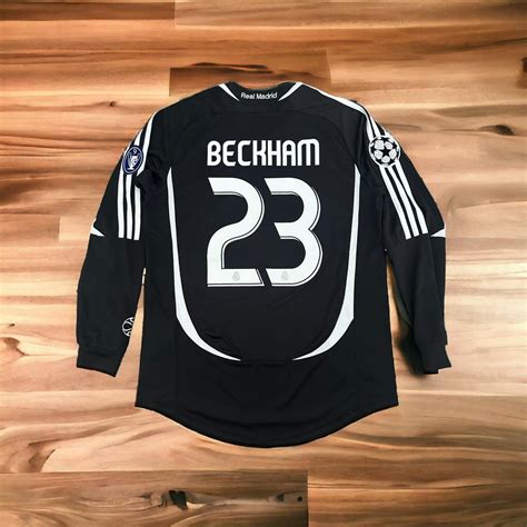 Real Madrid David Beckham Soccer Jersey Retro 06/07... - Depop