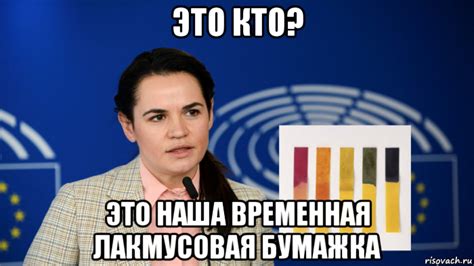 это кто? это наша временная лакмусовая бумажка, Мем Тихановская ...