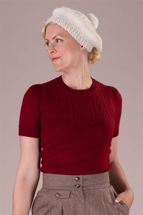 The Sweater Girl's Staple Sweater. Burgundy - emmy design