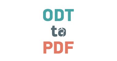 ODT to PDF – Convert ODT files to PDF Online