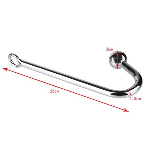 Stainless Steel Anal Butt Plug BALL-Hook Metal Anus Dildo-Sex-Toys for